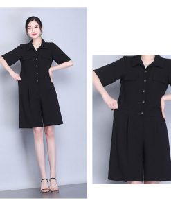新作 半袖Tシャツ 黒 30代 UV対策 春夏 レディース パンツスタイル 20代 サロペット シャツ 綿 40代 セットアップ