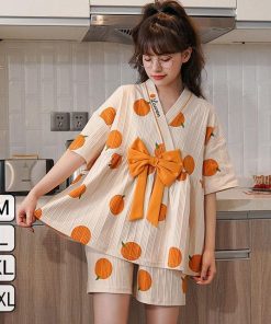 ルームウェア レディース 夏 半袖 パジャマ 綿 ゆったり ショットパンツ 果物柄 上下セット 可愛い 寝巻き セットアップ 女性 韓国風 部屋着 プレゼント 寝間着