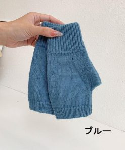 指切り手袋 レディース 指なし 冬 ふわふわ 防寒 10色 あったか おしゃれ ニット 暖かい ハンドウォーマー