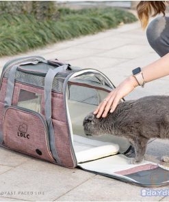 車載 手提げ お出かけ便利 安全ロック 猫 ペットキャリーバッグ 通気性抜群 軽量 ペット用バッグ 折りたたみ 3way 犬 Pet ショルダー