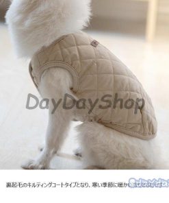 猫服 厚手 キャットウェア ペット 犬服 暖かい 裏起毛ジャケット ベスト 洋服 冬 キルティングコート お洒落 ドッグウェア 小型犬