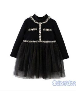 子供服 ワンピース キッズ 長袖 子供ドレス Dress 女の子 秋着 膝丈ワンピース シフォン ドット柄 韓国子供服 ジュニア 可愛い 通学着 おしゃれ カジュアル