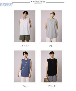 無地 袖なしTシャツ ゆったり 夏 サマーTシャツ ノースリーブ 丸首 カットソー 夏Tシャツ クルーネック メンズ 男性 Tシャツ タンクトップ