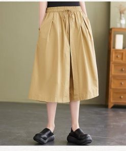 ワイドパンツ パンツ レディース 40代 春夏 綿麻 ボトムス ロングパンツ 韓国風 おしゃれ 20代 30代 50代 ハイウエスト ゆったり 楽ちん