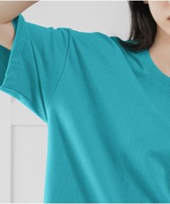 Tシャツ レディース 春夏 40代 半袖 クルーネック ニットトップス 白Tシャツ 無地 綿 ショット丈ニットソー ゆったり カットソー 大人 おしゃれ 50代 30代