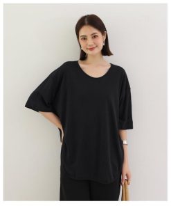 Tシャツ レディース 夏 綿 トップス 40代 半袖 カットソー 新作 大きいサイズ シンプル インナー UVカット 韓国風 20代 30代 40代 おしゃれ かわいい