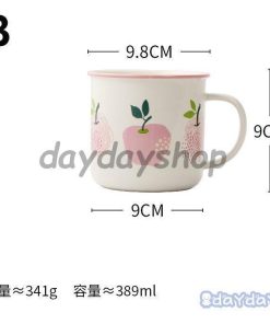 コーヒーカップ お茶用品 洋ナシ 果実 食器 リンゴ ティーカップ マグカップ ピンク コップ レトロ 果物 キッチン用品 ホワイト