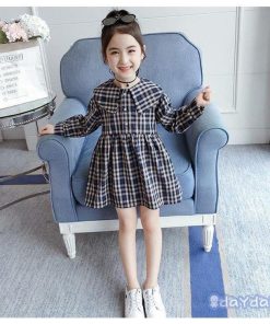 子供服 ワンピース 160 シャツワンピース キッズ 女の子 春服 長袖 韓国子供服 子供ドレス Dress 子ども服 ベビー服 お姫様 可愛い カジュアル おしゃれ 新品