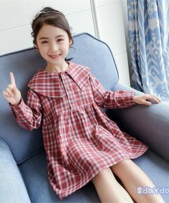 子供服 ワンピース 160 シャツワンピース キッズ 女の子 春服 長袖 韓国子供服 子供ドレス Dress 子ども服 ベビー服 お姫様 可愛い カジュアル おしゃれ 新品