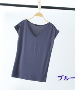 ベスト レディース トップス Vネック 春 夏 秋 モダールレーヨン ピンク 白 黒 緑 青 紫 茶 黄 無地 プルオーバー かわいい UVカット 薄手 シンプル おしゃれ