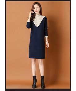 ニットワンピース 冬服 秋服 レディース 40代 ワンピース ケーブル編み クルーネック 韓国風 おしゃれ 大人 セーターワンピース 無地 きれいめ 厚手 30代 20代