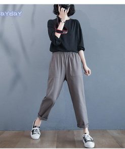 パンツ 綿麻パンツ サルエルパンツ テーパードパンツ ボトムス レディース カジュアル ポケット付き ゆったり コットン リネン 綿麻 大きいサイズ 綿 麻 コーデ