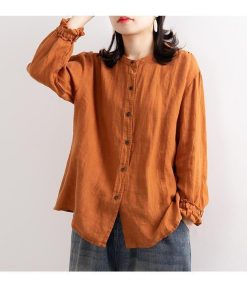 ブラウス レディース 長袖 40代 春夏秋 シャツ ブラウス 前開き おしゃれ トップス 韓国風 大人 上品 通勤 オフィス OL 50代 ゆったり 30代