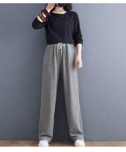 ワイドパンツ パンツ レディース 40代 秋冬 綿 ロングパンツ 韓国風 おしゃれ 20代 30代 50代 ハイウエスト 楽ちん ゆったり 通勤