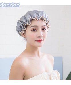 可愛い  ロングヘア 防水キャップ　浴室用 速乾 ヘアバンド 【２枚セット】ヘアキャップ ヘアドライタオル ドライキャップヘアキャップ