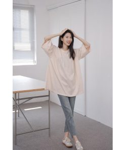 Tシャツ レディース 40代 夏 綿 トップス クルーネック 半袖 カットソー キレイめ 大きいサイズ ゆったり 韓国風 20代 40代 お洒落 おしゃれ 30代