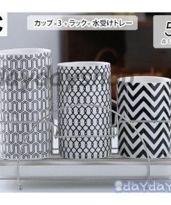 キッチン用品 日用雑貨 3つ 花柄 カトラリー立て ラック キッチン雑貨 ホワイト カトラリースタンド 幾何学模様 カトラリー入れ