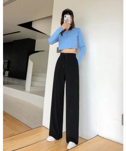 パンツ レディース 春夏 ボトムス ワイドパンツ ロングパンツ 韓国風 綿 ハイウエスト おしゃれ 20代 30代 50代 楽ちん ゆったり 40代