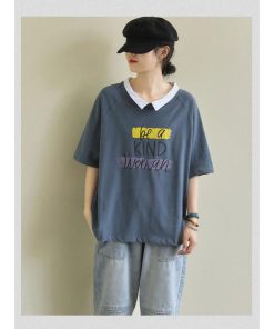 Tシャツ レディース トップス 40代 半袖 綿 Vネック 春夏 カットソー 新作 大きいサイズ UVカット 韓国風 20代 40代 おしゃれ 30代 かわいい