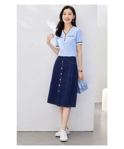 Tシャツ レディース 夏 Vネック 40代 半袖 ニットトップス 無地 ショット丈ニットソー ゆったり カットソー 30代 50代 大人 おしゃれ