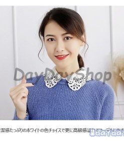 レース襟 花柄レース 姫系 レディース レイヤード 付け襟 付けえり ホワイトレース ファッション小物 つけえり レトロ 付け衿 森ガール