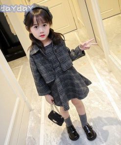 韓国子供服 キッズセットアップ 子とも3点セット 秋冬 女の子 可愛い ベレー帽 帽子贈り おしゃれ チェックセット 子とも服 結婚式 入学式 2色 卒園式