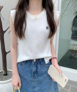 Tシャツ レディース 夏 綿 ベスト カットソー カジュアル ゆったり おしゃれ 可愛い 大きいサイズ 無地 インナー クルーネック 涼しい ひんやり コットン