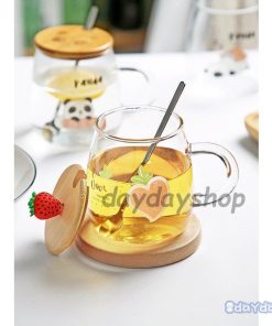 ティーカップ クリア清潔感 イチゴ キュート コーヒーカップ マグカップ 食器 コップ ロゴ お茶用品 動物 パンダ キッチン用品