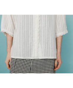 Tシャツ レディース ブラウス 夏 上品 レース ブラウス 白 大きいサイズ Vネック バルーンスリーブ 無地 シャツ オシャレ ゆったり 40代 30代 20代 50代