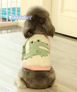 小型犬 ドッグウェア スウェット 犬服 ワニ パッチワーク ペット スウェットパーカー ドッグ 洋服 春 可愛い 秋 犬 アニマル柄