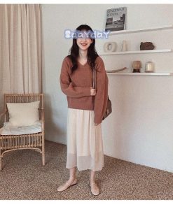 ドット柄シフォン レディース オシャレ結婚式ドレス Vネック 大人 春夏秋 きれいめ 40代 お出かけ 長袖ワンピース ワンピース マキシワンピース フレアスカート