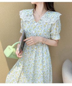 ワンピース レディース 40代 マキシワンピース 春夏 半袖 花柄 シフォン フレアスカート きれいめ 韓国風 大人 上品 20代 30代 50代 ゆったり 大きいサイズ