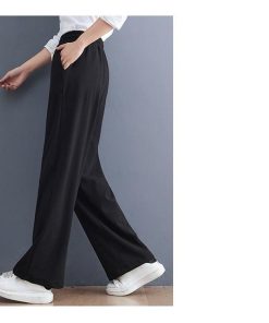 ワイドパンツ パンツ レディース 40代 秋冬 綿 ロングパンツ 韓国風 おしゃれ 20代 30代 50代 ハイウエスト 楽ちん ゆったり 通勤