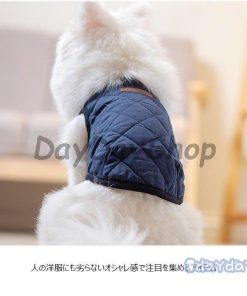 猫服 厚手 キャットウェア ペット 犬服 暖かい 裏起毛ジャケット ベスト 洋服 冬 キルティングコート お洒落 ドッグウェア 小型犬