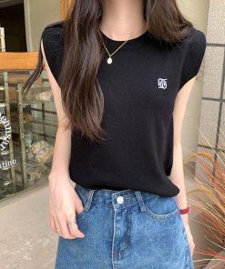 Tシャツ レディース 夏 綿 ベスト カットソー カジュアル ゆったり おしゃれ 可愛い 大きいサイズ 無地 インナー クルーネック 涼しい ひんやり コットン