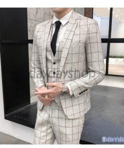 チェック柄 結婚式 披露宴 フォーマルスーツ 1つボタンスーツ 成人式 お洒落 二次会 メンズスーツ カッコイイ 就職活 ビジネススーツ 卒業式 3点セットスーツ