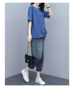 Tシャツ レディース トップス 40代 半袖 綿 春夏 カットソー 新作 大きいサイズ シンプル UVカット 韓国風 20代 おしゃれ 30代 かわいい 40代