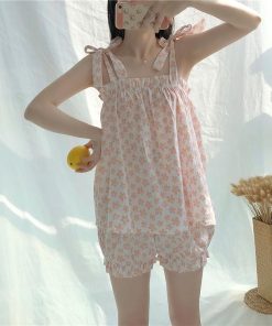 パジャマ レディース 春 夏 キャミパジャマ ショットパンツ 綿 ルームウェア キャミソール 上下セット 花柄 パジャマ 可愛い パジャマ 部屋着 寝巻き