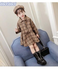 韓国子供服 キッズセットアップ 子とも3点セット 秋冬 女の子 可愛い ベレー帽 帽子贈り おしゃれ チェックセット 子とも服 結婚式 入学式 2色 卒園式