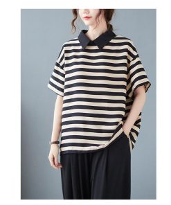 Tシャツ レディース トップス 40代 半袖 綿 ボーダー柄 春夏 カットソー 新作 大きいサイズ シンプル UVカット 韓国風 20代 30代 40代 かわいい おしゃれ