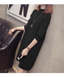 ワンピース 冬服 秋服 レディース ニットワンピース ゆったり スカート 韓国風 おしゃれ 大人 セーターワンピース 無地 ハイネック 20代 厚手 きれいめ 30代