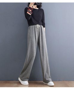 ワイドパンツ パンツ レディース 40代 秋冬 綿 ロングパンツ 韓国風 おしゃれ 20代 30代 50代 ハイウエスト 楽ちん ゆったり 通勤