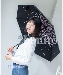 可愛い レディース 軽量 晴雨兼用 桜吹雪 Uvカット 日傘 手開 おしゃれ 大きい 完全遮光 折りたたみ傘 裏花柄