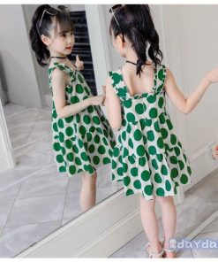 子供服 ワンピース ノースリーブ 春夏 女の子 キッズワンピース 薄手 ドット柄 チュニック 子供ドレス ジュニア おしゃれ 可愛い 女児 新品 150cm 涼しい 160cm