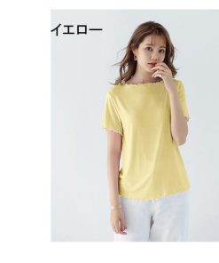 Tシャツ レディース トップス 40代 半袖 綿 春夏 カットソー 新作 大きいサイズ シンプル UVカット 韓国風 20代 おしゃれ 30代 かわいい 40代