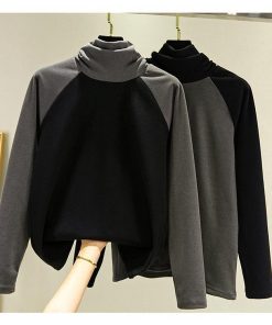 パーカー レディース トップス 40代 冬 新作 長袖Tシャツ おしゃれ 韓国風 きれいめ 暖かい スウェット 厚手 ハイネック 20代 30代 ゆったり