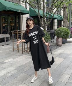 ワンピース ロンT Tシャツワンピース 40代 春夏 半袖 ロング丈 綿 ワンピース レディース 体型カバー 着痩せ 大きいサイズ 韓国風 30代 20代 ゆったり