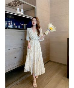 ワンピース レディース 40代 マキシワンピース 春夏 半袖 花柄 シフォン フレアスカート きれいめ 韓国風 大人 上品 20代 ゆったり 大きいサイズ 50代 30代