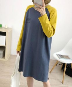 ワンピース レディース 秋冬 マタニティ服 長袖 授乳ワンピース マタニティ ワンピース ロング丈 綿 着心地 ゆったり 韓国風 産後 産前 ママ 大きいサイズ