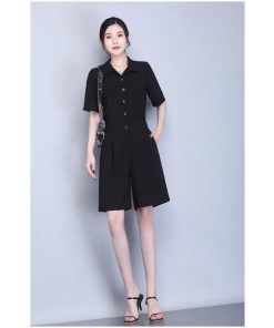 新作 半袖Tシャツ 黒 30代 UV対策 春夏 レディース パンツスタイル 20代 サロペット シャツ 綿 40代 セットアップ